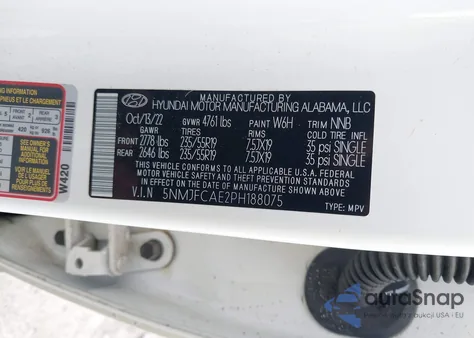 2023 Hyundai Tucson Sel from USA, damaged, VIN 5NMJFCAE2PH188075